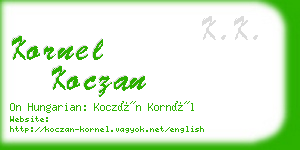 kornel koczan business card